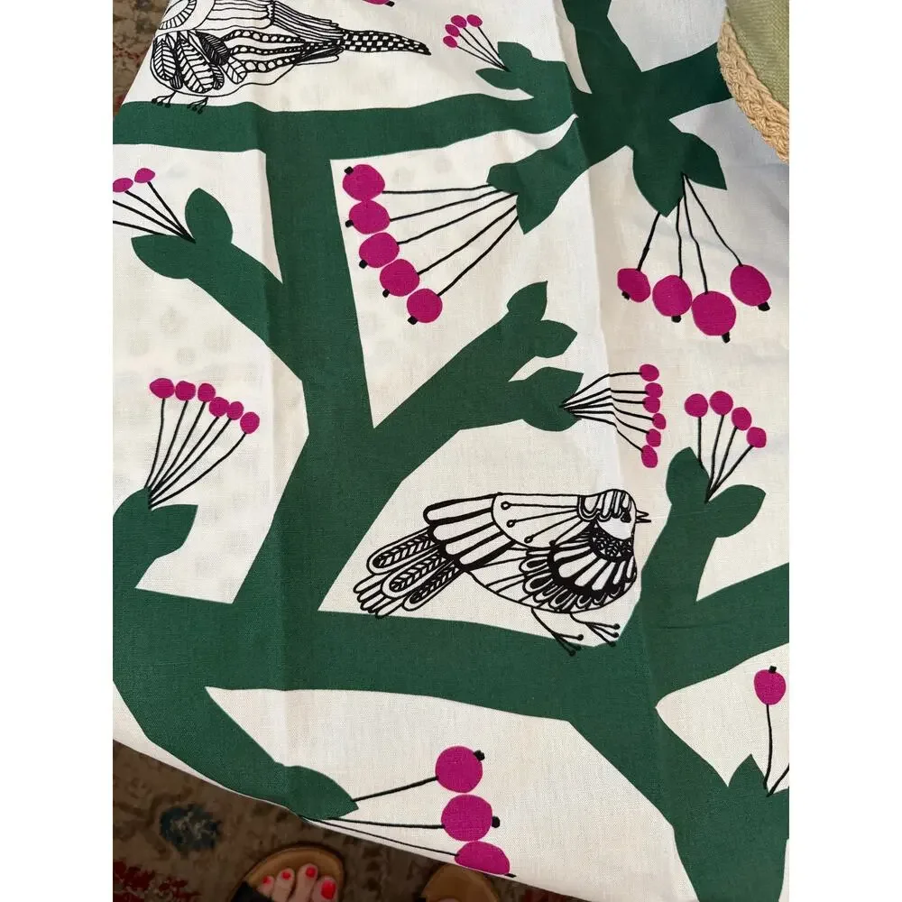 Marimekko Pekko Pakkanen Kitchen Towel White Green Bird Berries Polka Dot 2-Pack